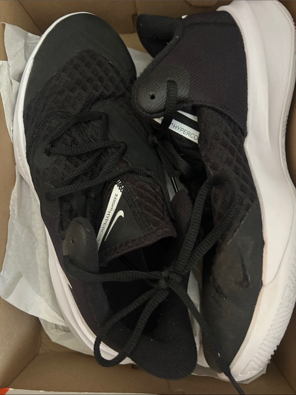 Nike Girl Black and White Lightweight court Sneakers